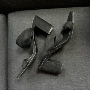 H&M divided faux suede sandal heels